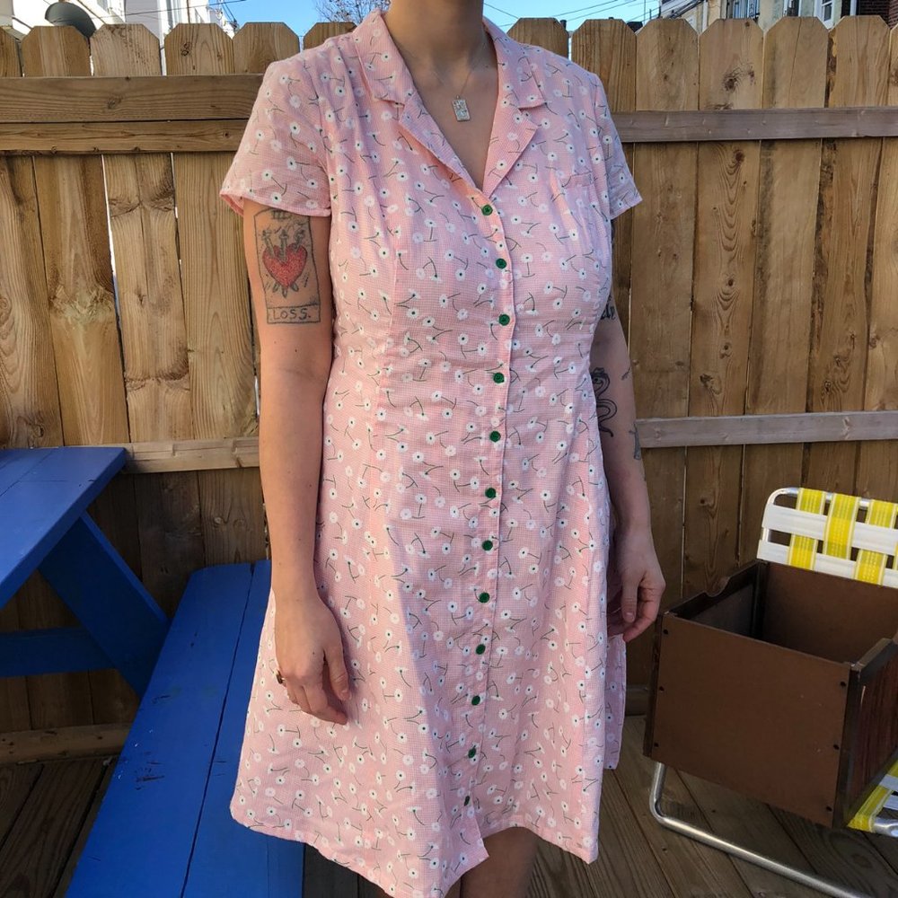 COPY - Modcloth Button Tie Dress with Collar